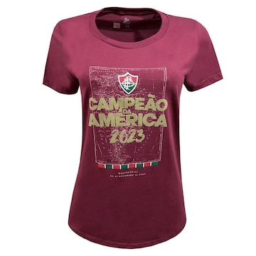 Camiseta Fluminense Campeão da América Grená Liga Retrô - Feminina