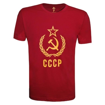 Camiseta Cccp Brasão Central Liga Retrô - Masculina