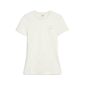 Camiseta Puma Classics Ribbed Slim - Feminina