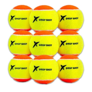 Kit com 9 Bolas de Beach Tennis Drop Shot Itf