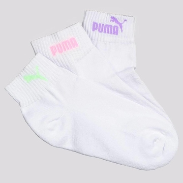 Kit Meias Cano Baixo Puma com 3 Pares - Feminina