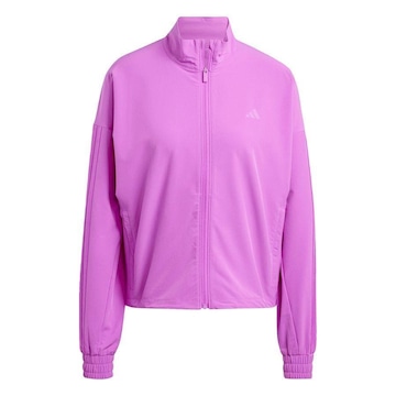 Jaqueta sem Capuz adidas Malha Pacer All Gym Tonal Três Listras - Feminina