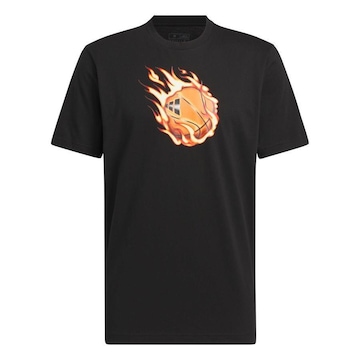 Camiseta adidas Estampada Basquete On Fire - Masculina