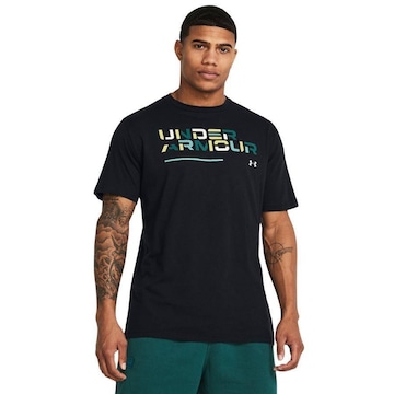 Camiseta Under Armour Colorblock Wordmark - Masculina