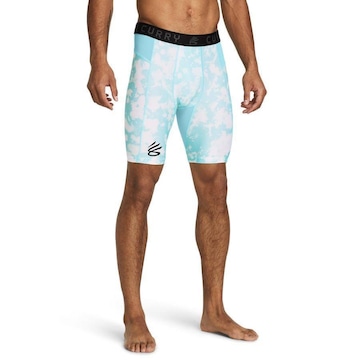 Shorts de Compressão Under Armour Curry Heatgear Printed - Masculino