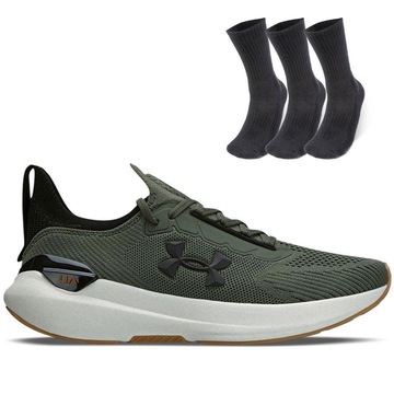 Kit Tênis de Corrida Charged Hit + 3 Pares de Meias Cano Alto - Masculino