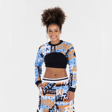 Casaco Cropped FitDance Logos Ftdnc - Feminino