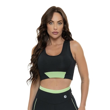 Top Fitness com Bojo Zip Manalinda - Feminino