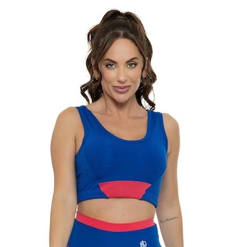 Top Fitness com Bojo Zip Manalinda - Feminino