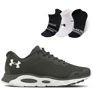 Kit Tênis Under Armour Hovr Infinite 3 + Meia Invisivel Essential com 3 Pares - Unissex