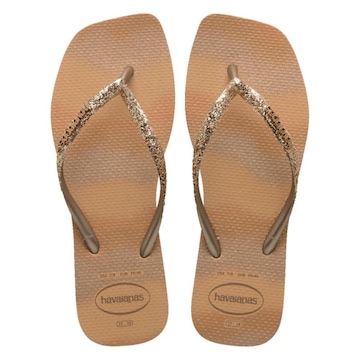 Chinelo Havaianas Slim Square Glitter Party - Feminino