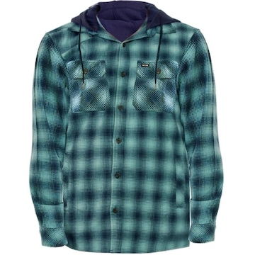 Camisa Rip Curl Flanelada Xadrez com Capuz Grunter Hood Shirt - Masculina