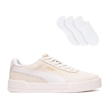 Kit Tênis Puma Carina + 3 Pares de Meias - Feminino