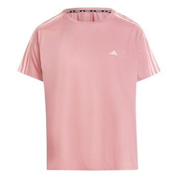 Camiseta adidas Own The Run Três Listras Plus Size - Feminina