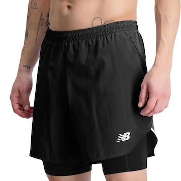 Short 2 In 1 New Balance Q Speed - Masculino