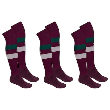 Meião do Fluminense Umbro - 3 Pares - Adulto