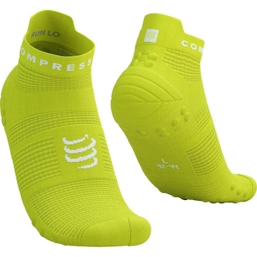 Meia Cano Curto Compressport Racing Socks V4 Run Lowcut - Unissex