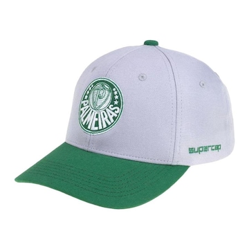 Boné Aba Curva Supercap Palmeiras Brasão Bordado - Snapback - Adulto