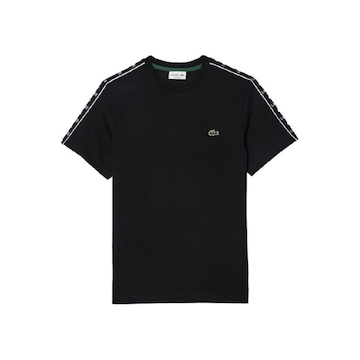 Camiseta Lacoste Listrada com Logotipo em Jersey - Masculina