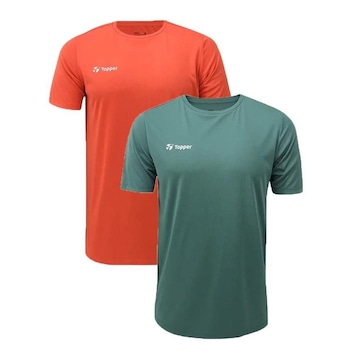 Kit Camiseta Topper Sky - 2 Unidades - Masculina