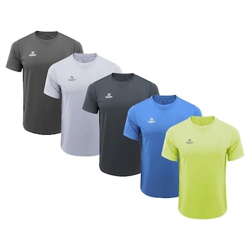 Kit Camiseta Topper Faster - 5 Unidades - Masculino