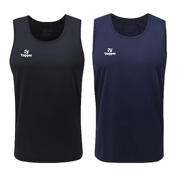 Kit Camiseta Regata Topper Treino - 2 Unidades - Masculina