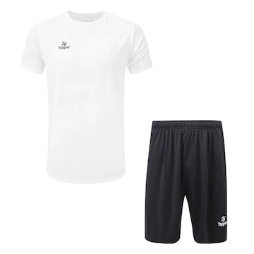 Kit Camiseta + Calção Topper Fut Classic New - Infantil