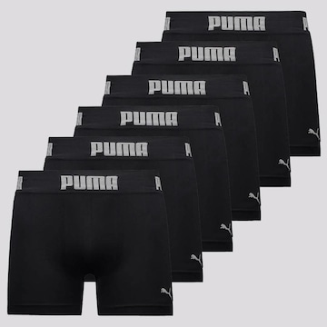 Kit Cueca Boxer Puma Seamless - 6 Unidades - Masculino