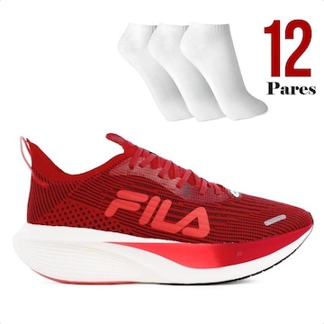 Kit Tênis Fila Racer Carbon 2 + 12 Pares de Meias - Masculino