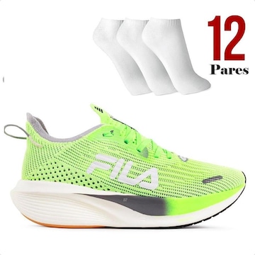 Kit Tênis Fila Racer Carbon 2 + 12 Pares de Meias - Masculino