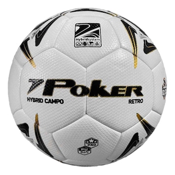 Bola Futebol de Campo Poker Pro 32 Gomos Hybrid Retro