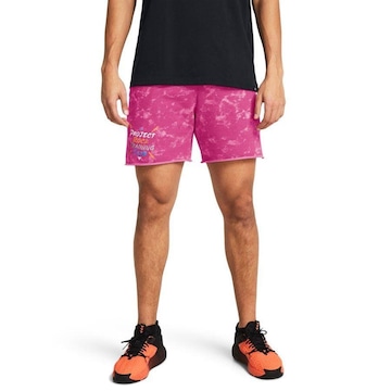 Shorts Under Armour Project Rock Aop Rival Terry - Masculino