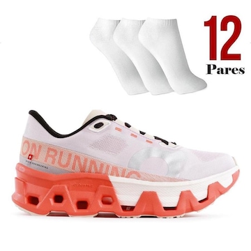 Kit Tênis On Running Cloudmonster Hyper + 12 Pares de Meias - Feminino