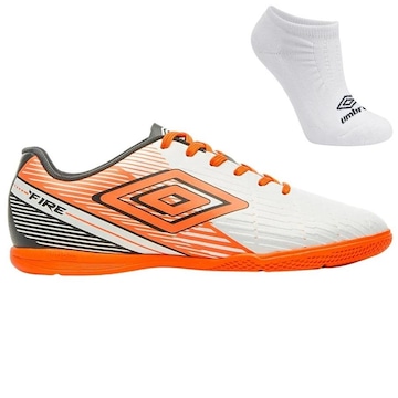 Kit Chuteira Futsal Umbro Fire e Meia - Adulto