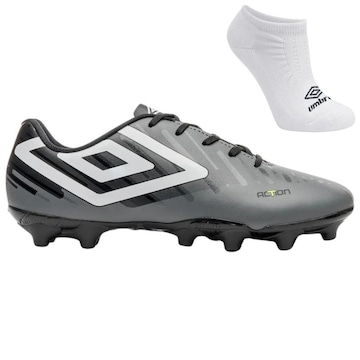 Kit Chuteira Campo Umbro Action e Meia - Adulto