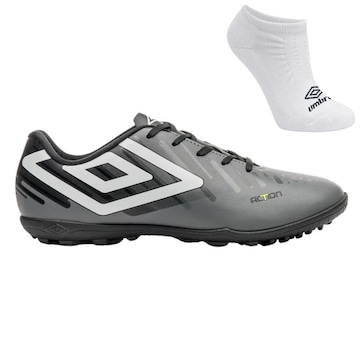 Kit Chuteira Society Umbro Action e Meia - Adulto