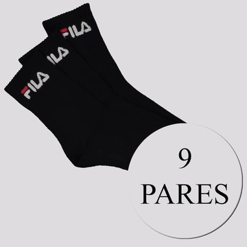 Kit Meias Fila com 9 Pares Cano Médio - Adulto