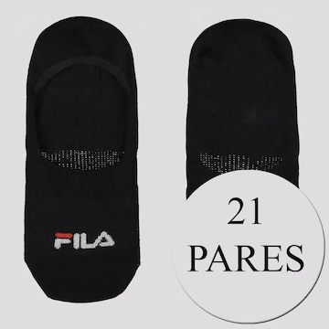 Kit Meias Fila com 21 Pares Cano Invisível - Adulto