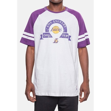 Camiseta Nba Raglan Restored Los Angeles Lakers - Masculina