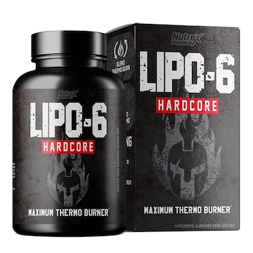 Li Po 6 Black Hardcore Termo Genico Ultra Concentrado 120 Cáps - Nutrex Usa Original