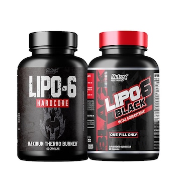 Termogênico Lipo-6 Black 60 Cáps + Lipo-6 Black Hardcore 60 Cáps - Nutrex Research