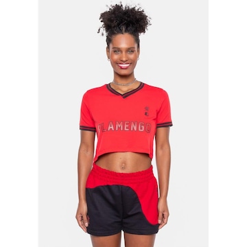 Blusa Cropped Starter Collab Flamengo Oficial - Feminina