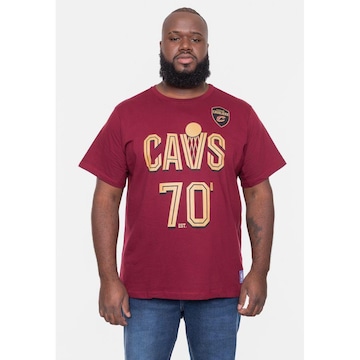 Camiseta Nba Plus Size City Number Cleveland Cavaliers Borda Rust - Masculina