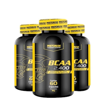 Kit 3X Bcaa 2400 60 Cáps - Pretorian