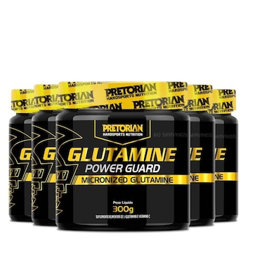 Kit 5X Glutamina com Vitamina C 300G - Pretorian