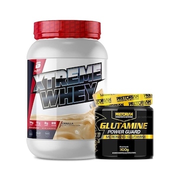 Kit Whey Protein Xtreme 900G - Bio Sport Usa + Glutamina 300G - Pretorian