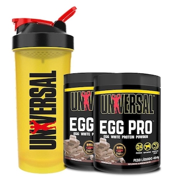 Kit 2X Egg Pro 454G + Coqueteleira 600Ml - Universal