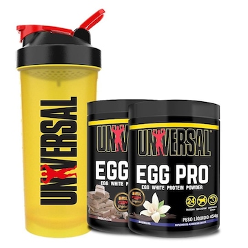 Kit 2X Egg Pro 454G + Coqueteleira 600Ml - Universal