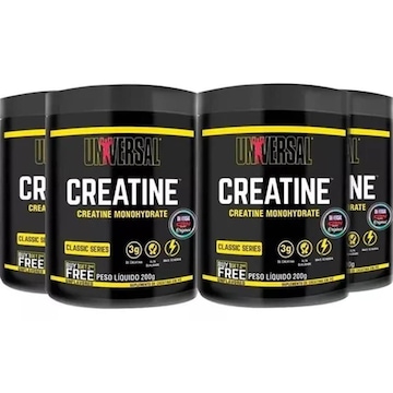 Kit 4X Creatina - 200G - sem Sabor - Universal Nutrition