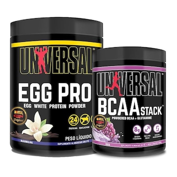 Kit Egg Pro 454g + Bcaa Stack 250g - Universal